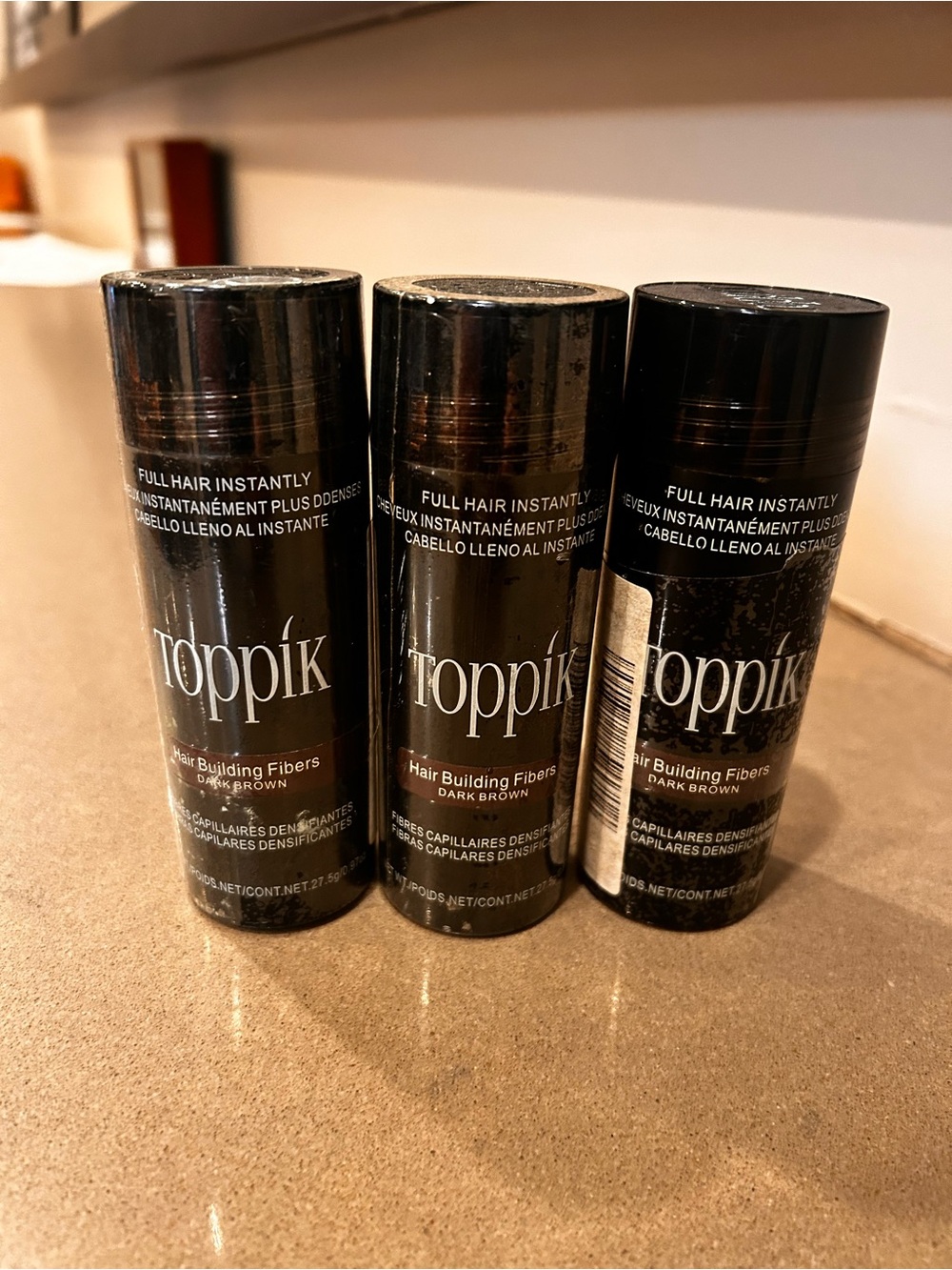 Took Hair Building Fibers for Men — Dark Brown